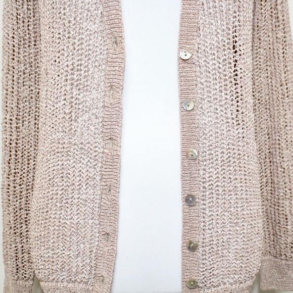 Motivi Italian Champagne Knit Cardigan - Picture 3 of 5
